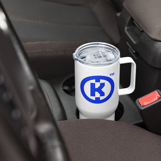 KURUMA "K" Travel mug with a handle