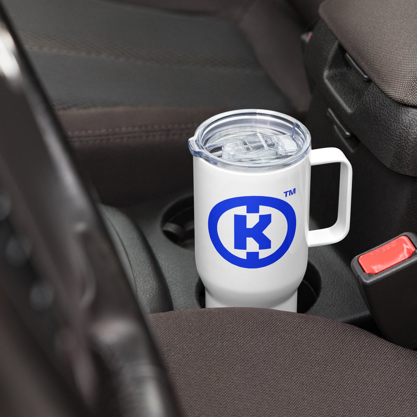 KURUMA "K" Travel mug with a handle